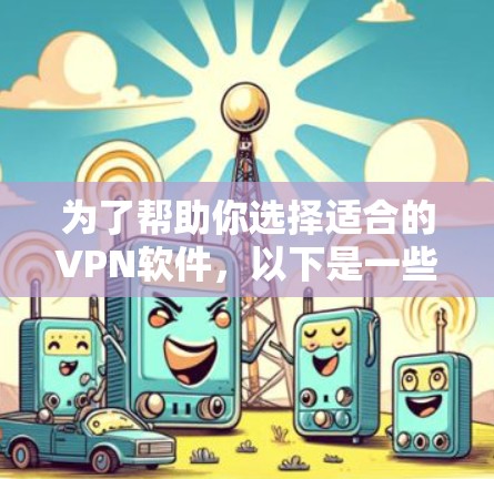 为了帮助你选择适合的VPN软件,以下是一些综合考虑的因素和推荐 为了帮助你选择适合的VPN软件,以下是一些综合考虑的因素和推荐