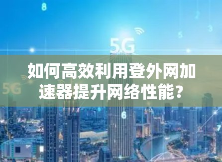 如何高效利用登外网加速器提升网络性能？