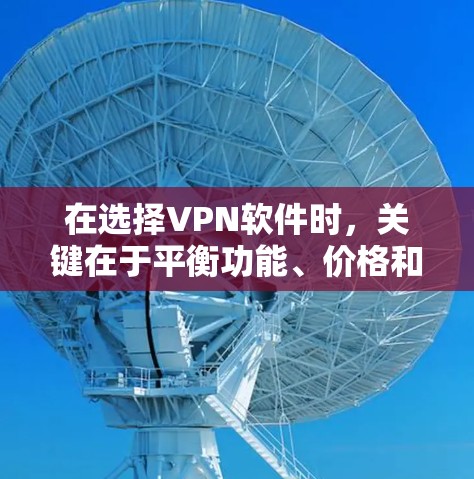 在选择VPN软件时，关键在于平衡功能、价格和用户需求。以下是对不同软件的详细分析和推荐