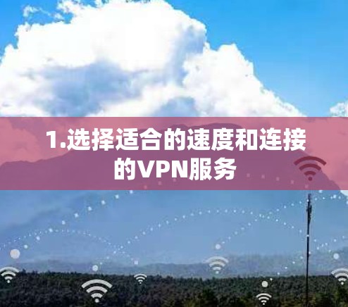 1.选择适合的速度和连接的VPN服务